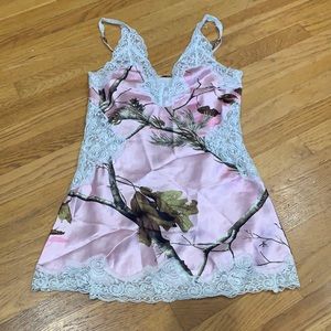 Real tree pink camo lingerie size small